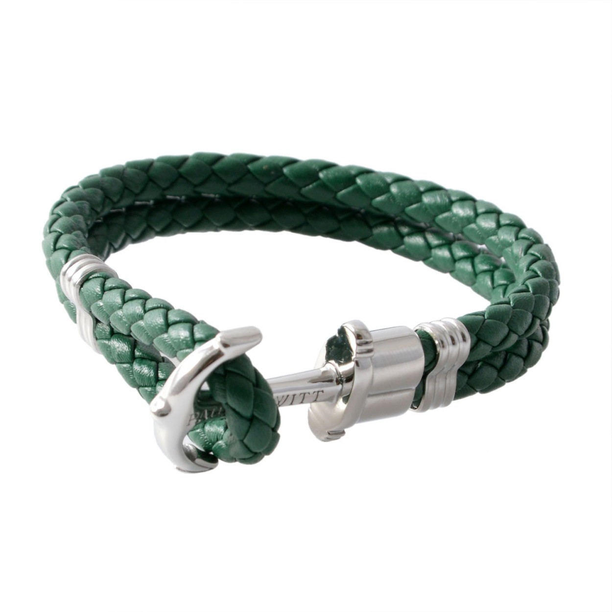 ポールヒューイット PAUL HEWITT PH-PH-L-S-G-S PHREPレザー アンカーモチーフ レザー編み込み ブレスレット ユニセックス