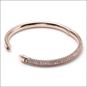 スワロフスキー Stone Mini Rose Gold シルククリスタル パヴェ バングル Sサイズ  5032849