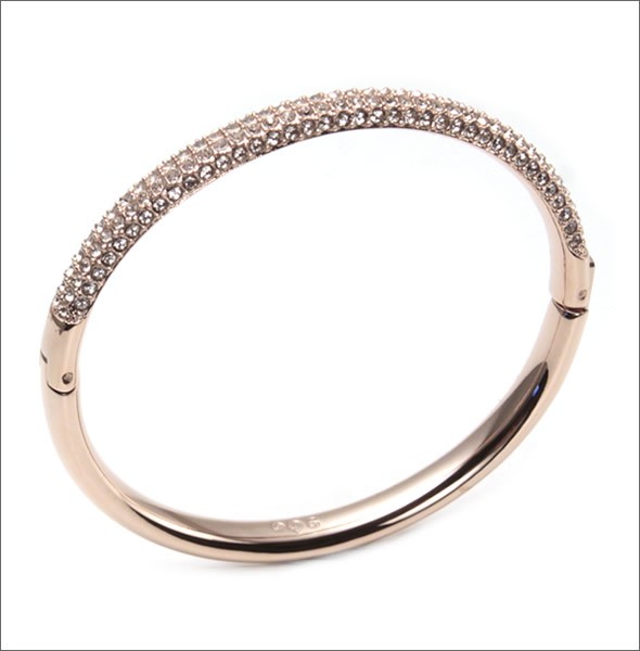 スワロフスキー Stone Mini Rose Gold シルククリスタル パヴェ バングル Sサイズ  5032849
