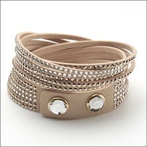 スワロフスキー Slake Silk  ダブルラップ 2重巻タイプ（12連） クリスタル ブレスレット 5043495