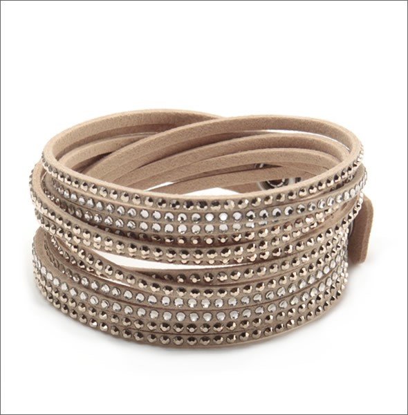 スワロフスキー Slake Silk  ダブルラップ 2重巻タイプ（12連） クリスタル ブレスレット 5043495