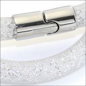 スワロフスキー Stardust Gray Double  スターダスト ダブルラップ 2重巻タイプ クリアクリスタル ブレスレット Mサイズ　 5089840