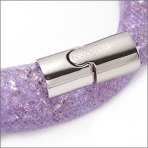 スワロフスキー Stardust Mauve Double スターダスト ダブルラップ 2重巻タイプ パープル・クリスタル ブレスレット Mサイズ　 5120044
