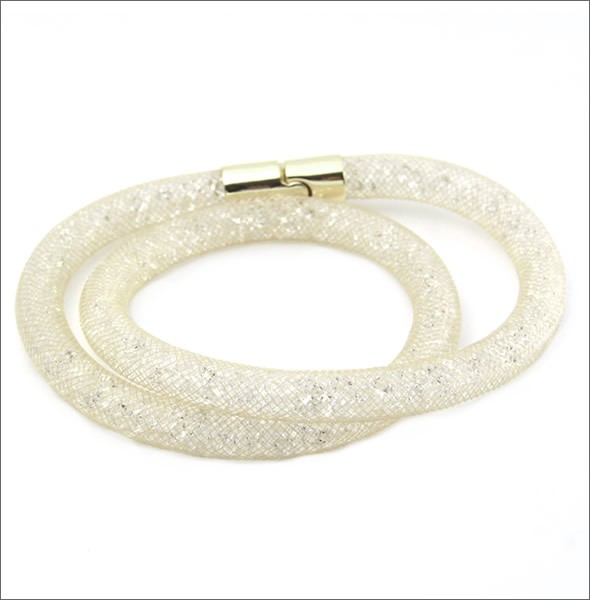 スワロフスキー 5089836 Stardust Gold Double スターダスト ダブルラップ 2重巻タイプ クリア・クリスタル ブレスレット  Mサイズ