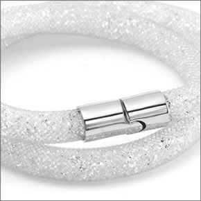 スワロフスキー 5102551 Stardust Gray Double  スターダスト ダブルラップ 2重巻タイプ クリア・クリスタル ブレスレット Sサイズ