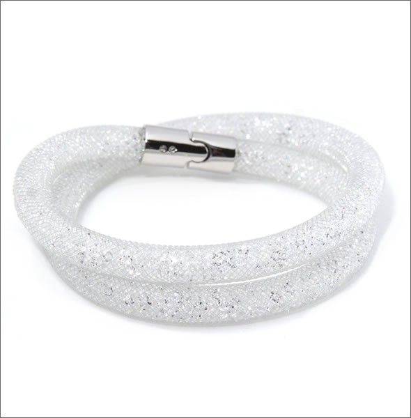 スワロフスキー 5102551 Stardust Gray Double  スターダスト ダブルラップ 2重巻タイプ クリア・クリスタル ブレスレット Sサイズ