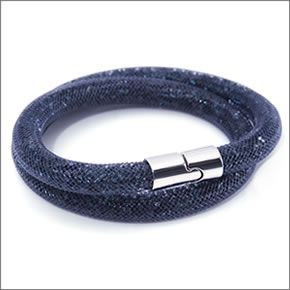 スワロフスキー 5102557 Stardust Blue Double  スターダスト ダブルラップ 2重巻タイプ ブルー・クリスタル ブレスレット Sサイズ