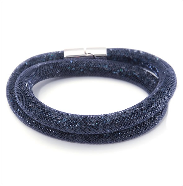 スワロフスキー 5102557 Stardust Blue Double  スターダスト ダブルラップ 2重巻タイプ ブルー・クリスタル ブレスレット Sサイズ