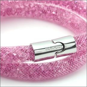 スワロフスキー 5139747 Stardust Pink Double スターダスト ダブルラップ 2重巻タイプ ローズ＆ライトローズ・クリスタル ブレスレット Sサイズ
