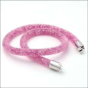 スワロフスキー 5139747 Stardust Pink Double スターダスト ダブルラップ 2重巻タイプ ローズ＆ライトローズ・クリスタル ブレスレット Sサイズ