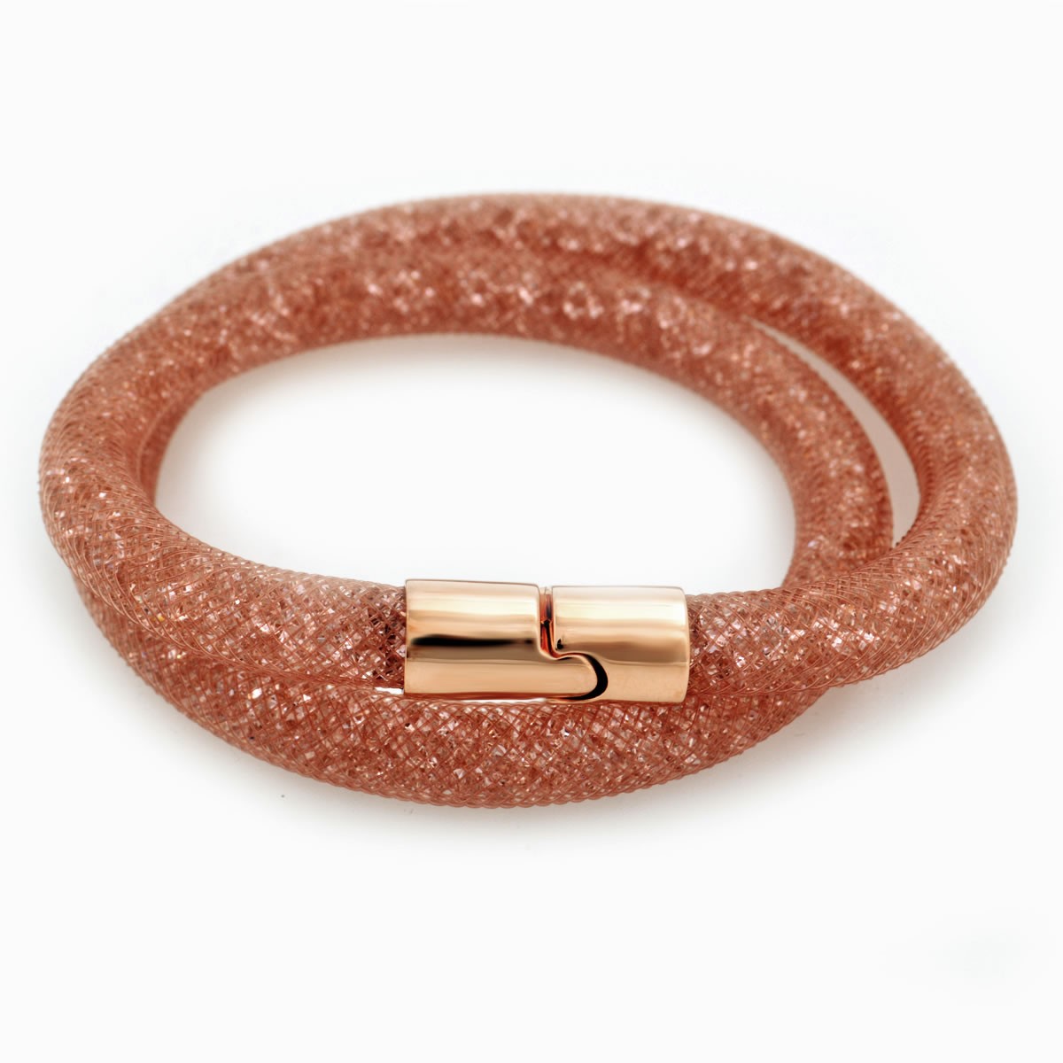 スワロフスキー SWAROVSKI 5102556 Stardust Rose Pink Double  スターダスト ダブルラップ 2重巻タイプ ローズピンク・クリスタル ブレスレット Sサイズ