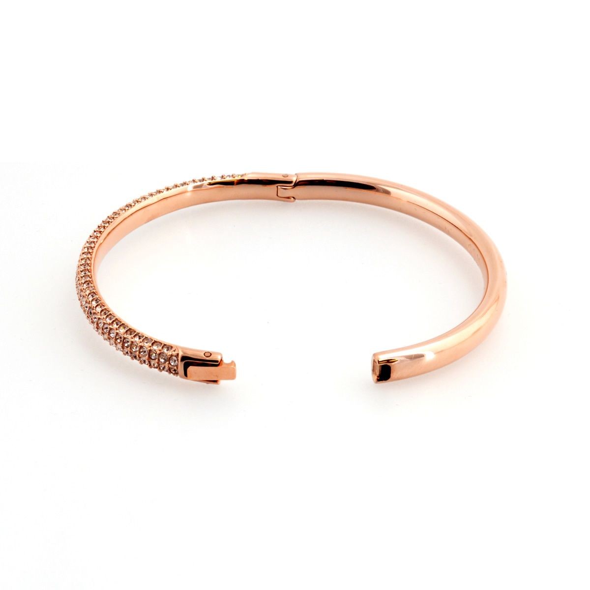 スワロフスキー SWAROVSKI 5032850 Stone Mini Rose Gold シルククリスタル パヴェ バングル Mサイズ