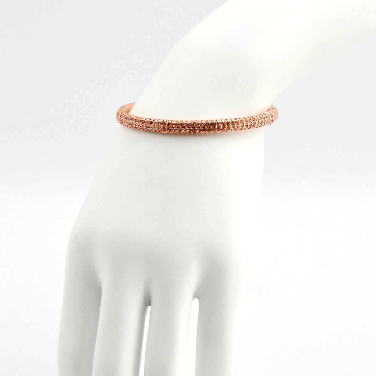 スワロフスキー SWAROVSKI 5032850 Stone Mini Rose Gold シルククリスタル パヴェ バングル Mサイズ