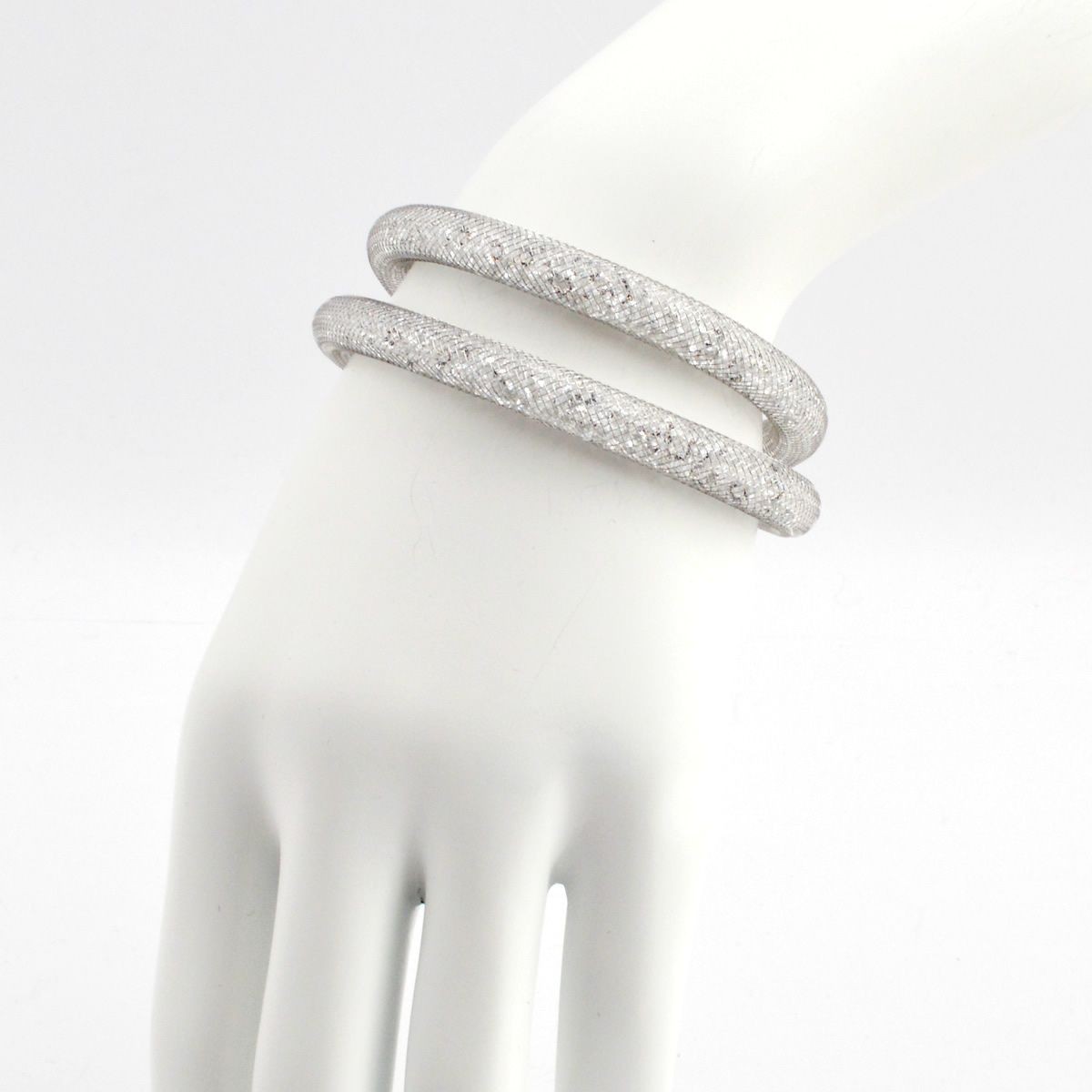 スワロフスキー SWAROVSKI 5184183 Stardust Deluxe Double スターダスト デラックス ダブルラップ 2重巻タイプ ブレスレット Sサイズ