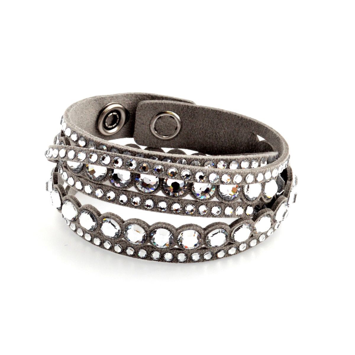 スワロフスキー SWAROVSKI 5201119 Slake Gray Dot ダブルラップ 2重巻タイプ（6連） クリスタル ブレスレット