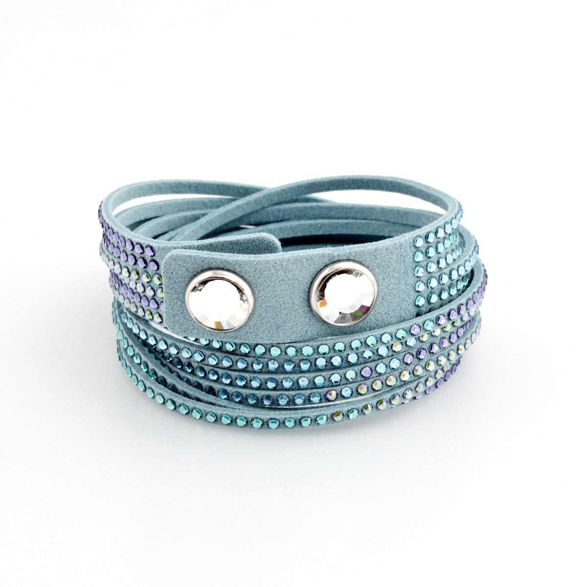 スワロフスキー SWAROVSKI 5202466 Slake Light Blue 2 in 1 ダブルラップ 2重巻タイプ（12連） クリスタル ブレスレット