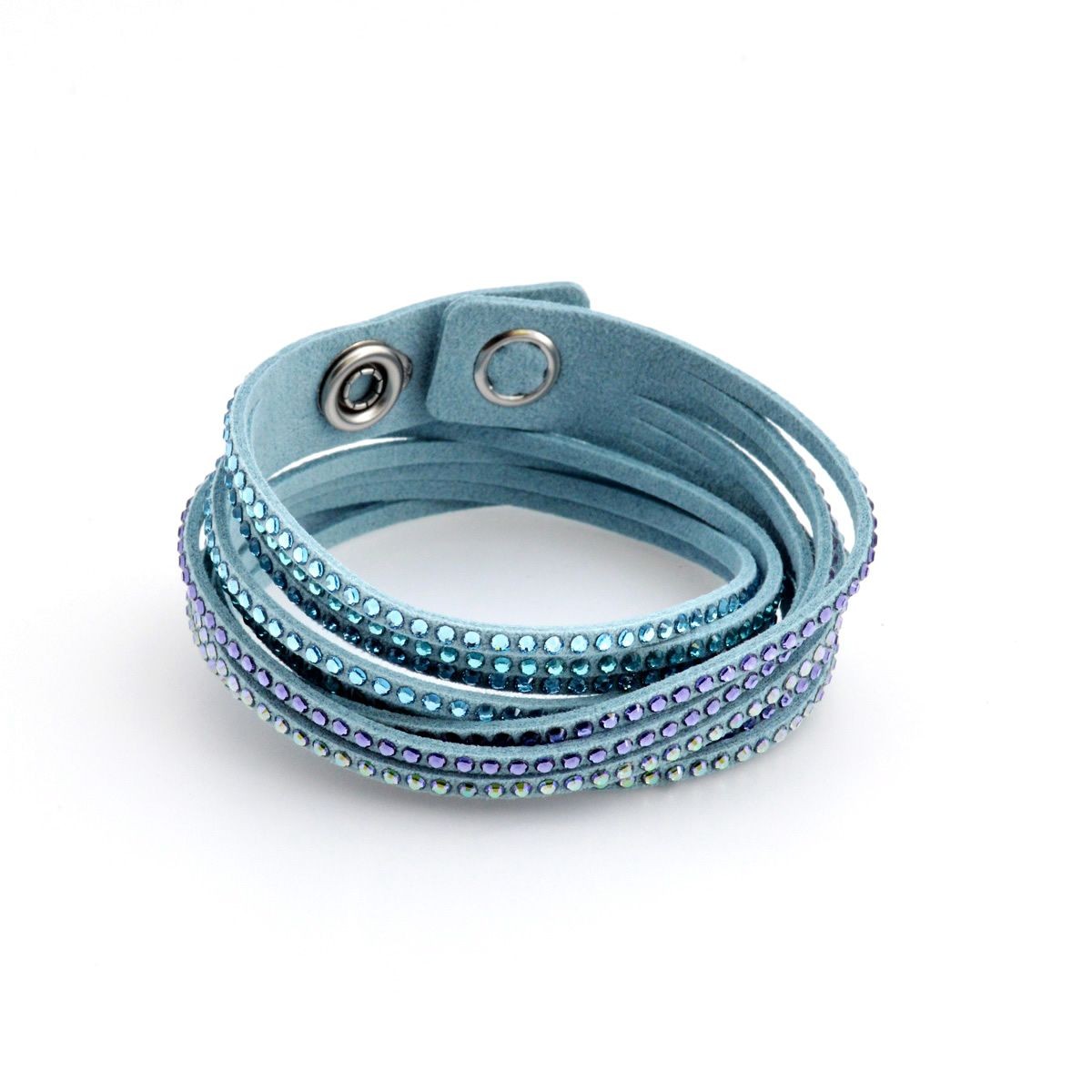 スワロフスキー SWAROVSKI 5202466 Slake Light Blue 2 in 1 ダブルラップ 2重巻タイプ（12連） クリスタル ブレスレット