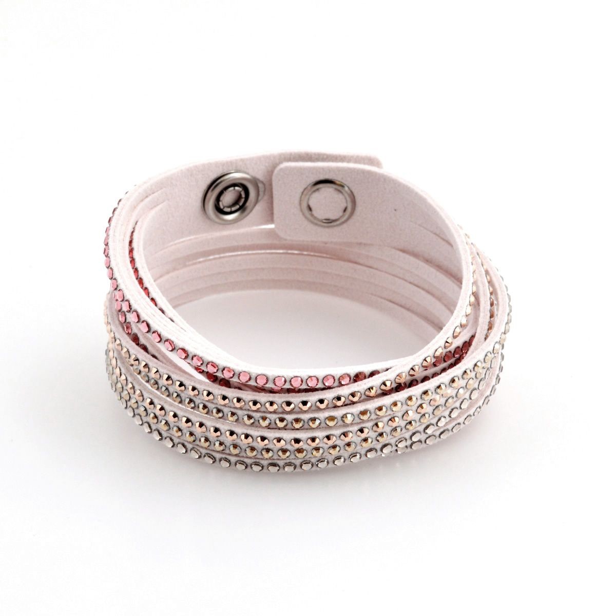 スワロフスキー SWAROVSKI 5202639 Slake coral 2 in 1 ダブルラップ 2重巻タイプ（12連） クリスタル ブレスレット