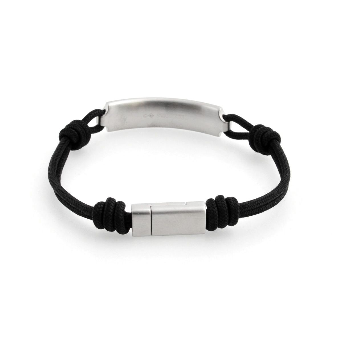 スワロフスキー　メンズコレクション SWAROVSKI 5191870 Emblem Cord バゲットカット クリスタル コード ブレスレット