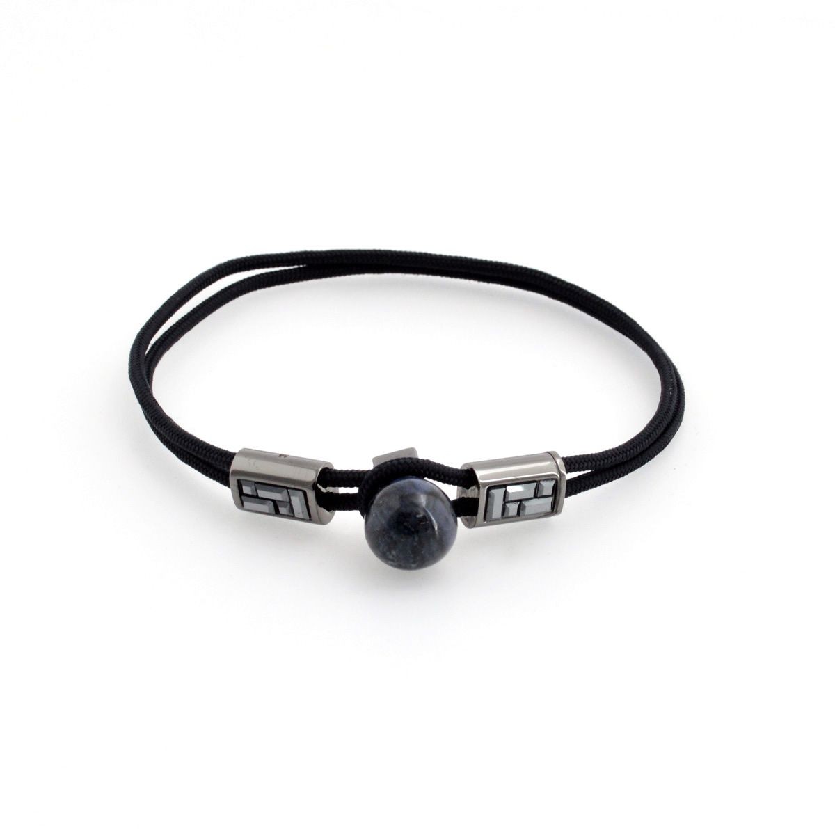 スワロフスキー　メンズコレクション SWAROVSKI 5191872 Effect デュモルチェライト スクエアクリスタル コード ブレスレット