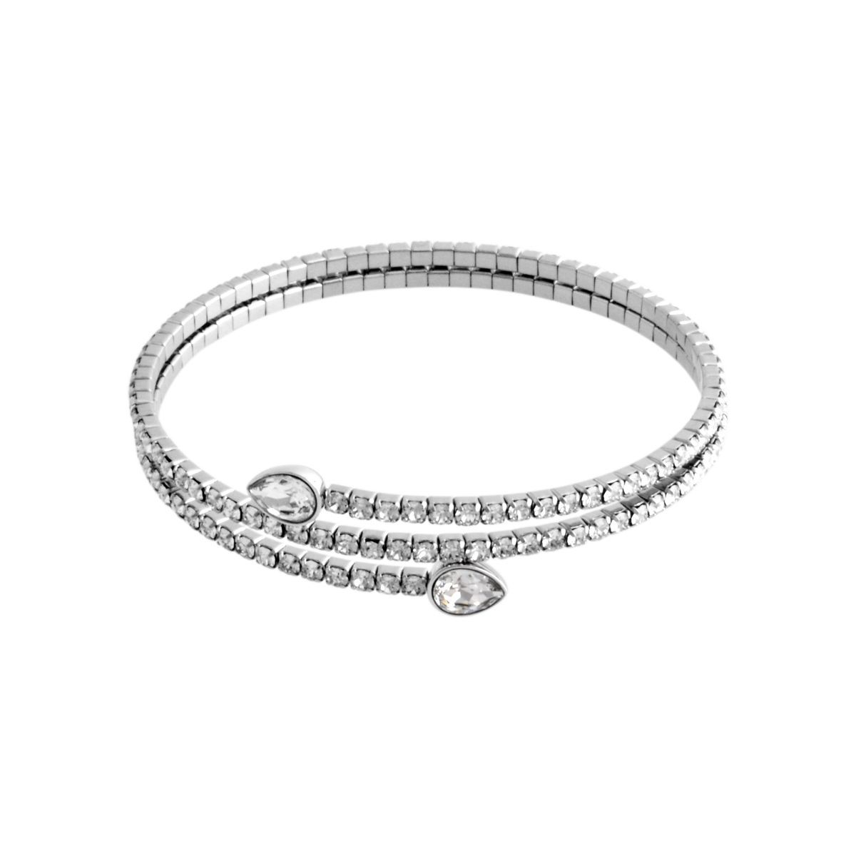 スワロフスキー SWAROVSKI 5073592 Twisty Cuff Drop ペアシェイプクリスタル パヴェ スパイラル カフ バングル ブレスレット