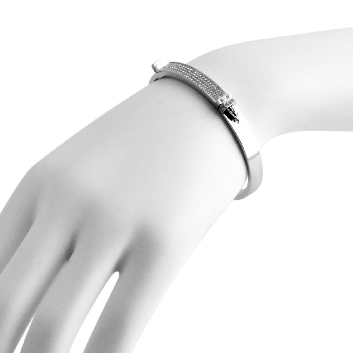 スワロフスキー SWAROVSKI 5184156 Distinct Narrow クリスタルパヴェ バングル ブレスレット Sサイズ