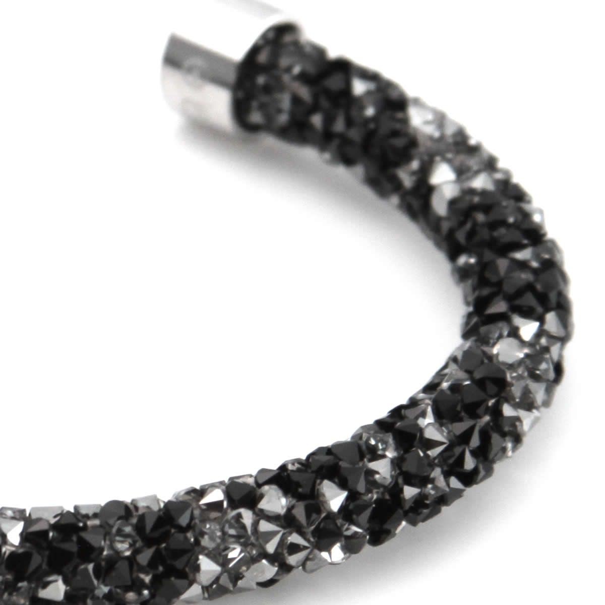 スワロフスキー SWAROVSKI 5255902 Crystaldust Dark クリスタルロック カフ バングル ブレスレット Sサイズ