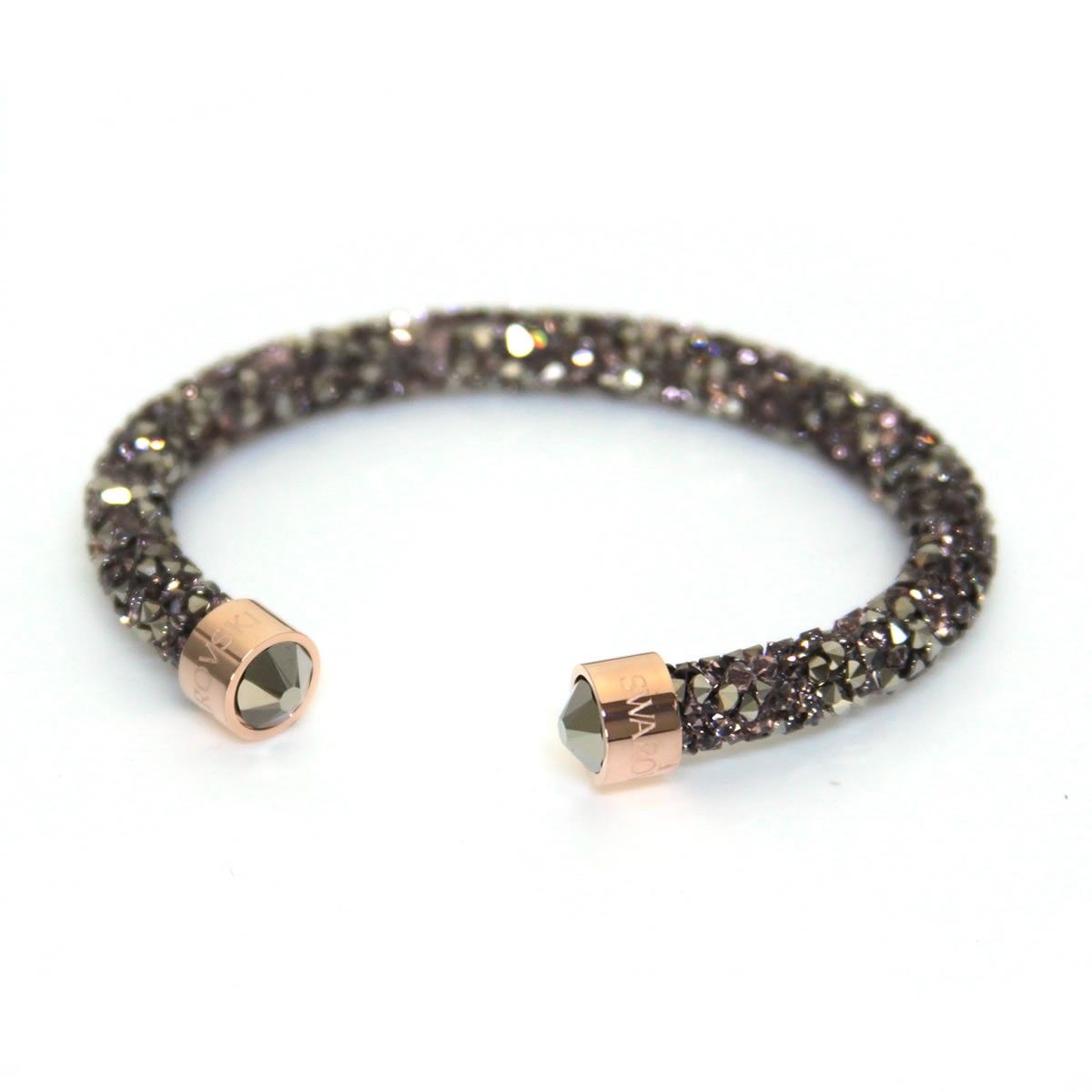 スワロフスキー SWAROVSKI 5372882 ヴィンテージローズ クリスタルロック カフ バングル ブレスレット Sサイズ Crystaldust Cuff