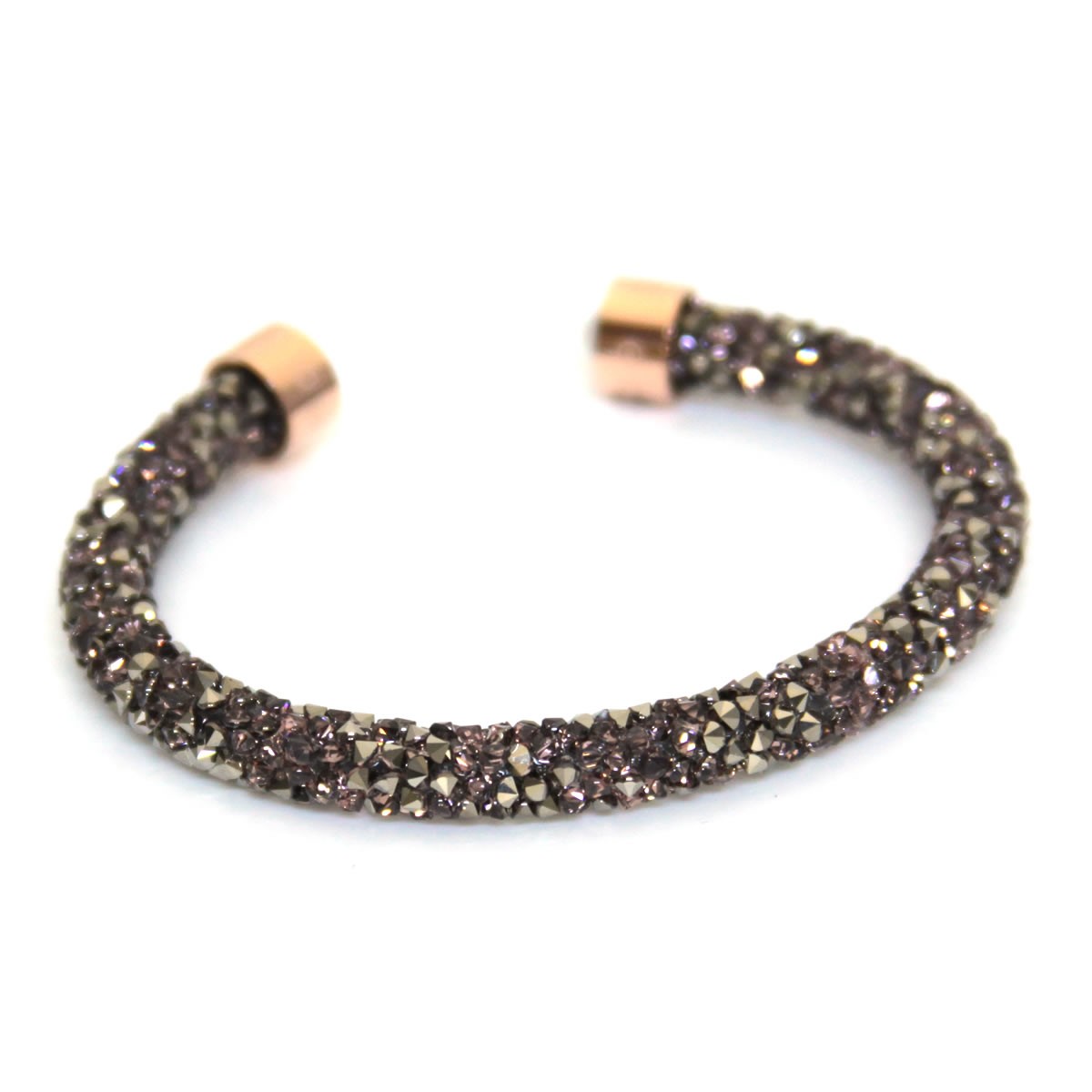 スワロフスキー SWAROVSKI 5372882 ヴィンテージローズ クリスタルロック カフ バングル ブレスレット Sサイズ Crystaldust Cuff