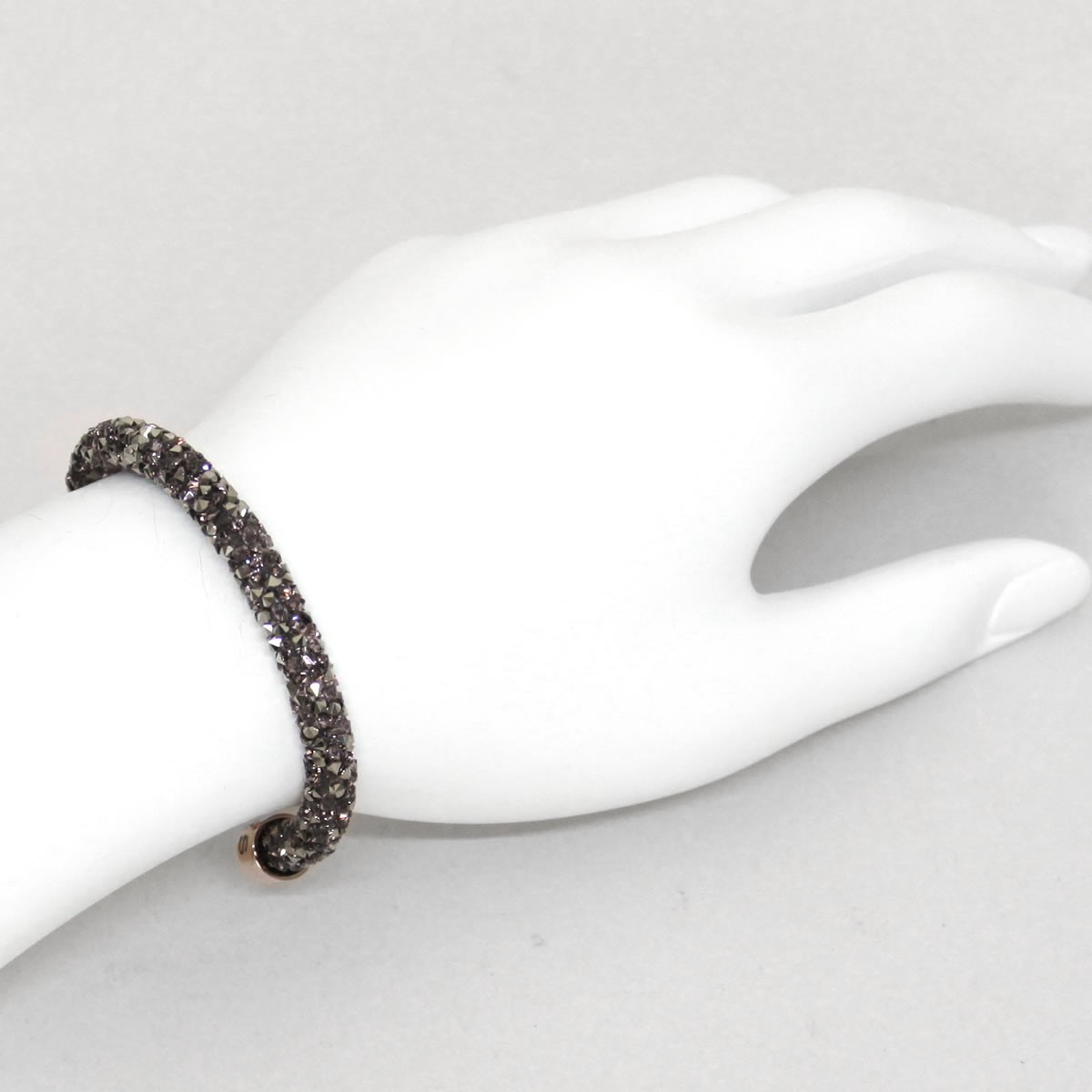スワロフスキー SWAROVSKI 5372882 ヴィンテージローズ クリスタルロック カフ バングル ブレスレット Sサイズ Crystaldust Cuff