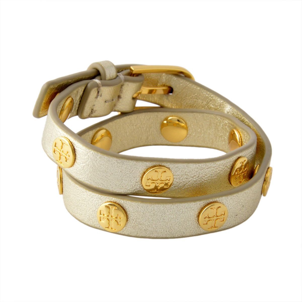 トリーバーチ Tory Burch 11165816/709 ダブルラップ ロゴスタッズ ブレスレット