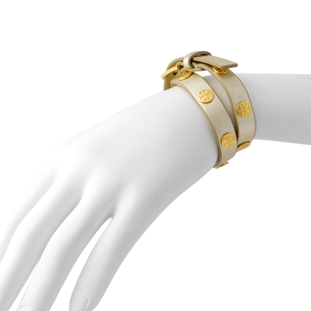 トリーバーチ Tory Burch 11165816/709 ダブルラップ ロゴスタッズ ブレスレット