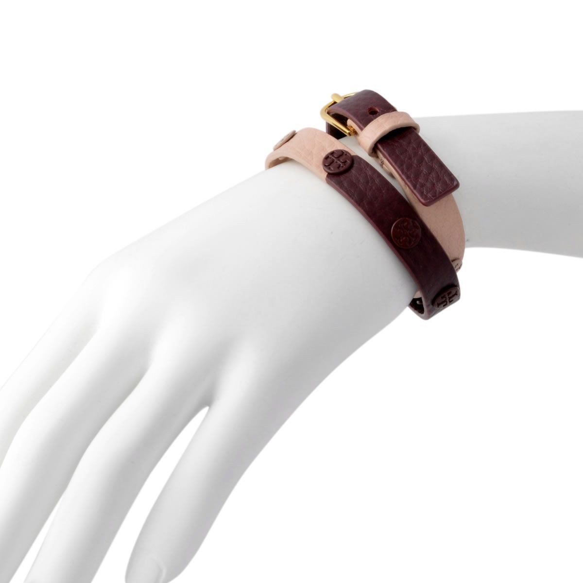 トリーバーチ Tory Burch 29278/662 ダブルラップ ロゴスタッズ カラーブロック ブレスレット