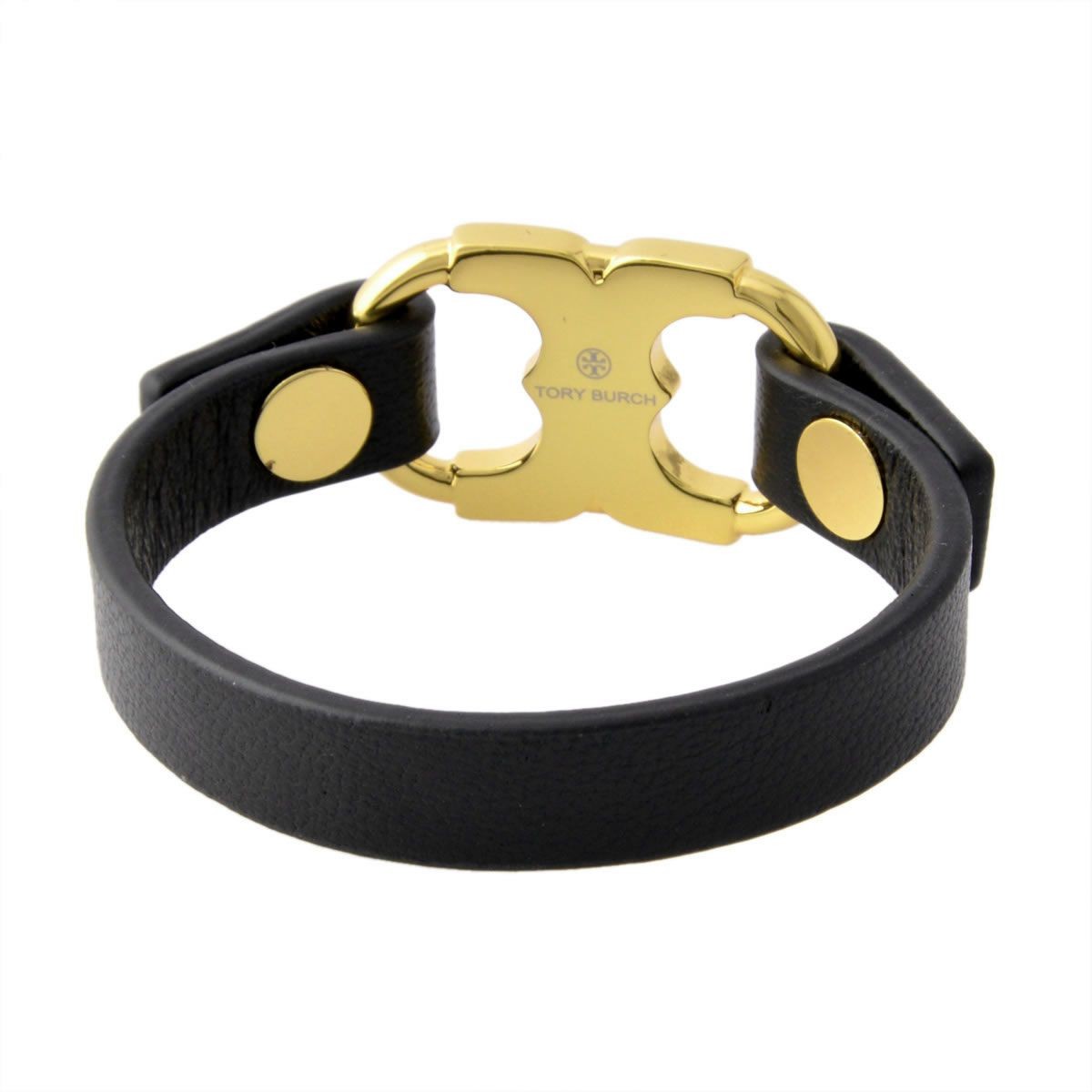トリーバーチ Tory Burch 29615/004 ロゴ金具付 レザー ブレスレット  GEMINI LINK
