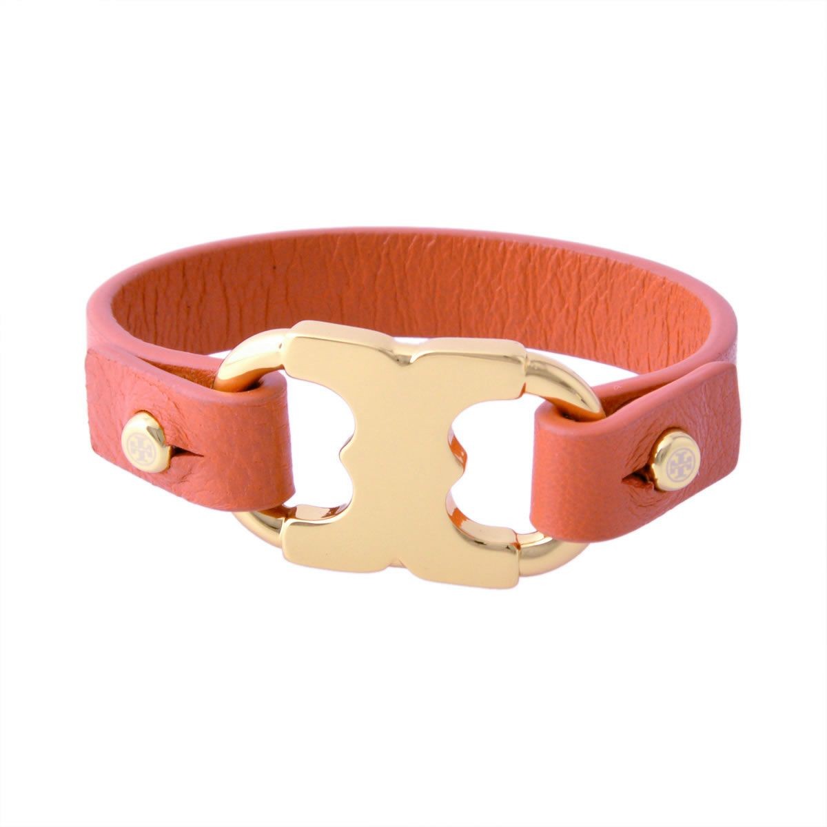 トリーバーチ Tory Burch 29615/606 ロゴ金具付 レザー ブレスレット  GEMINI LINK