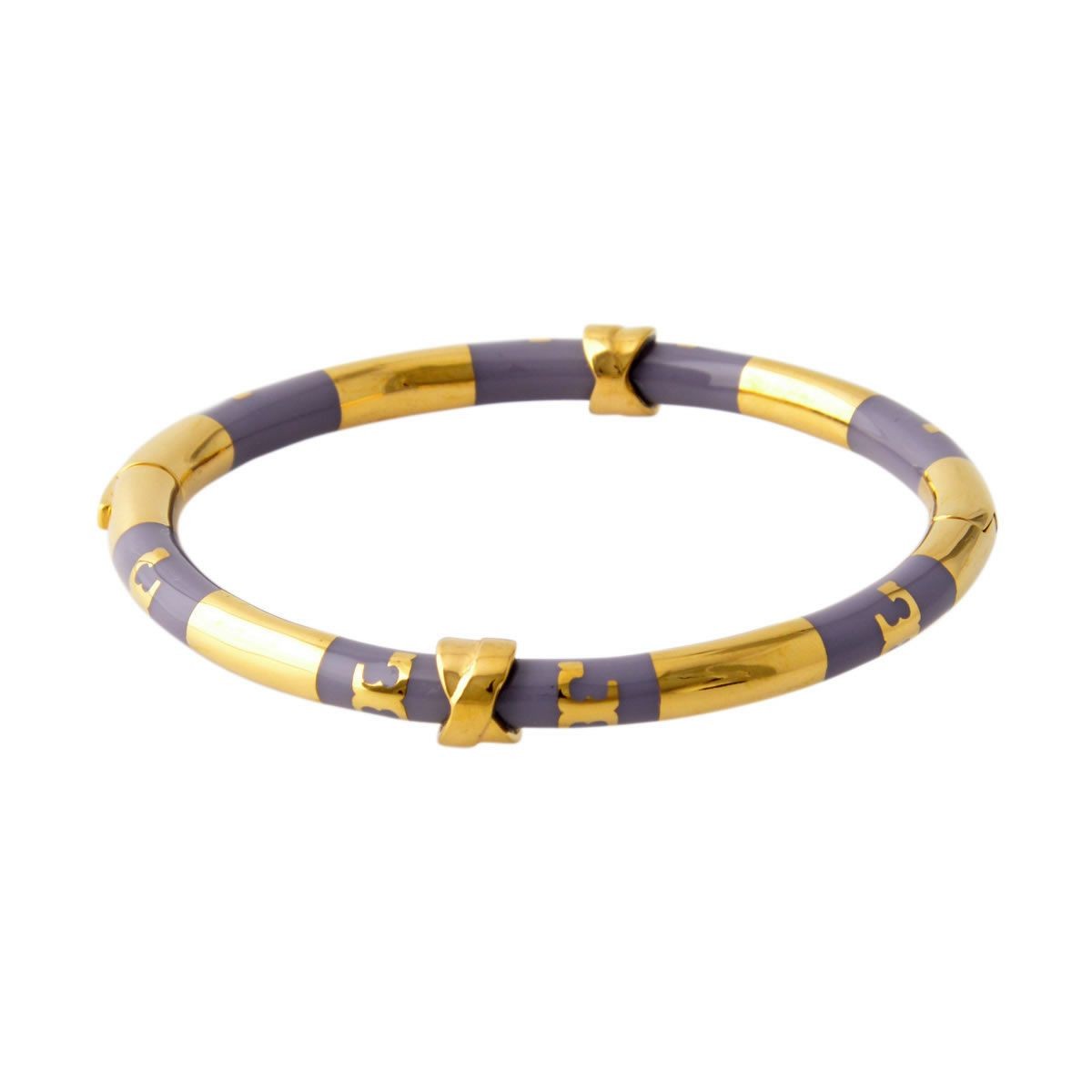 トリーバーチ Tory Burch 29704/416 ストライプ＆ロゴ ブレスレット バングル WRAPPED