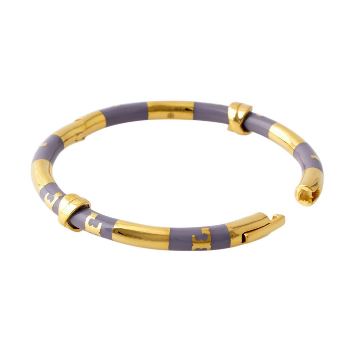 トリーバーチ Tory Burch 29704/416 ストライプ＆ロゴ ブレスレット バングル WRAPPED