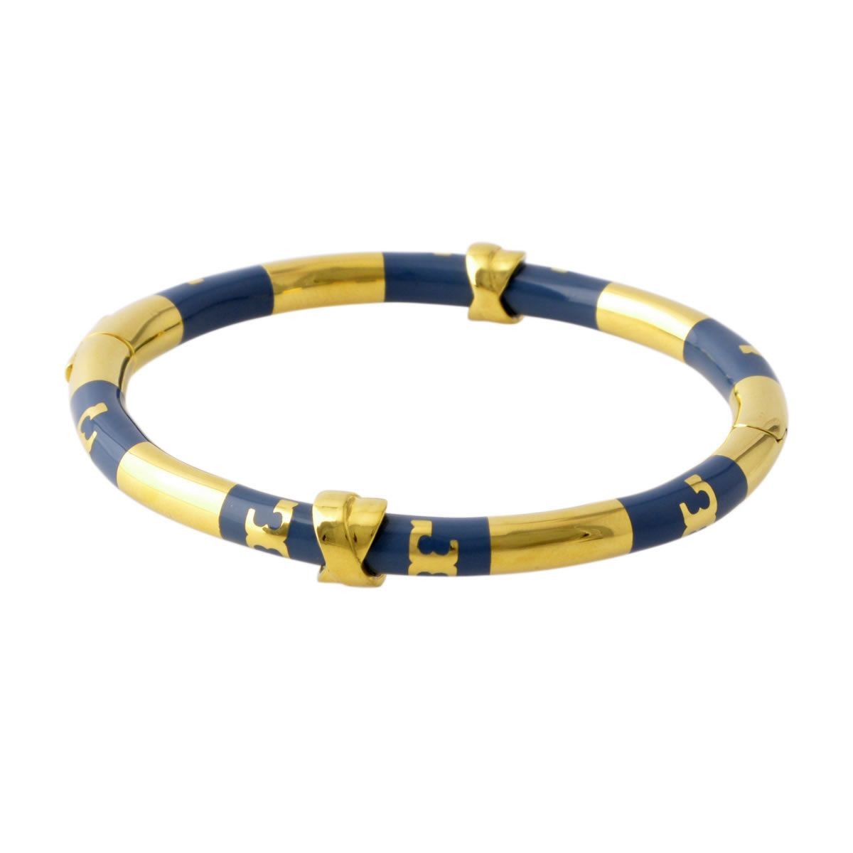 トリーバーチ Tory Burch 29704/417 ストライプ＆ロゴ ブレスレット バングル WRAPPED