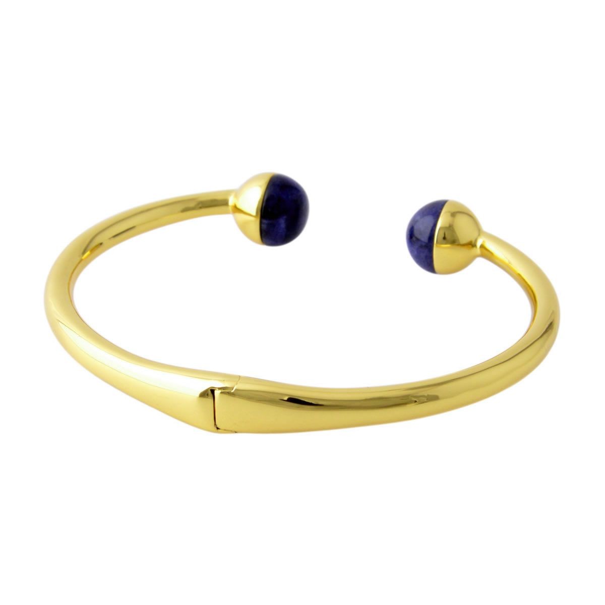 トリーバーチ Tory Burch 32254/408 ストーン＆ロゴ カフ ブレスレット バングル LOGO BALL