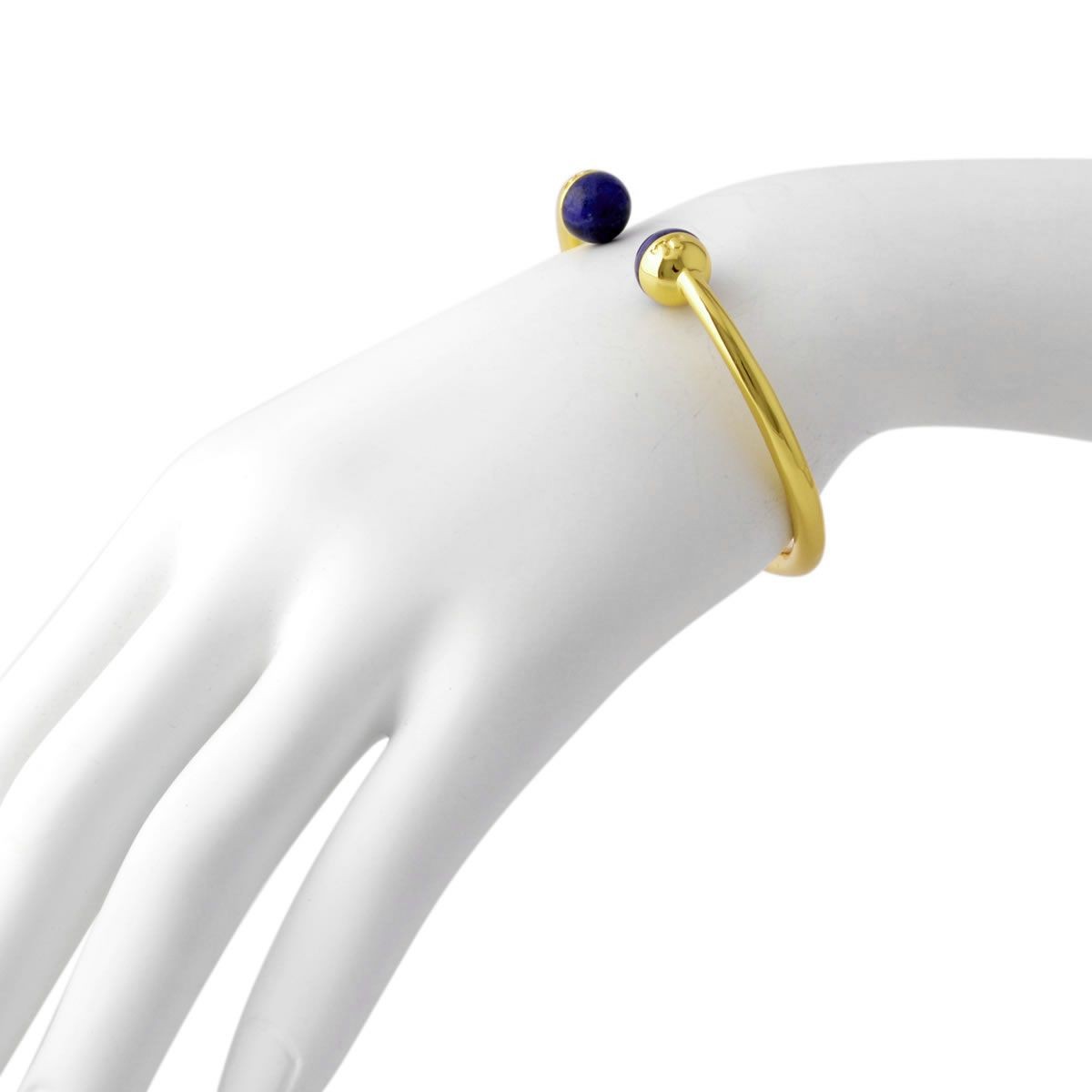 トリーバーチ Tory Burch 32254/408 ストーン＆ロゴ カフ ブレスレット バングル LOGO BALL