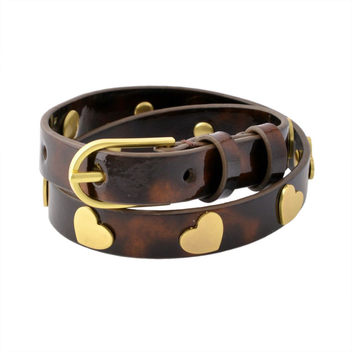 トリーバーチ Tory Burch 34269/218 メタルハートスタッズ ダブルラップ ブレスレット