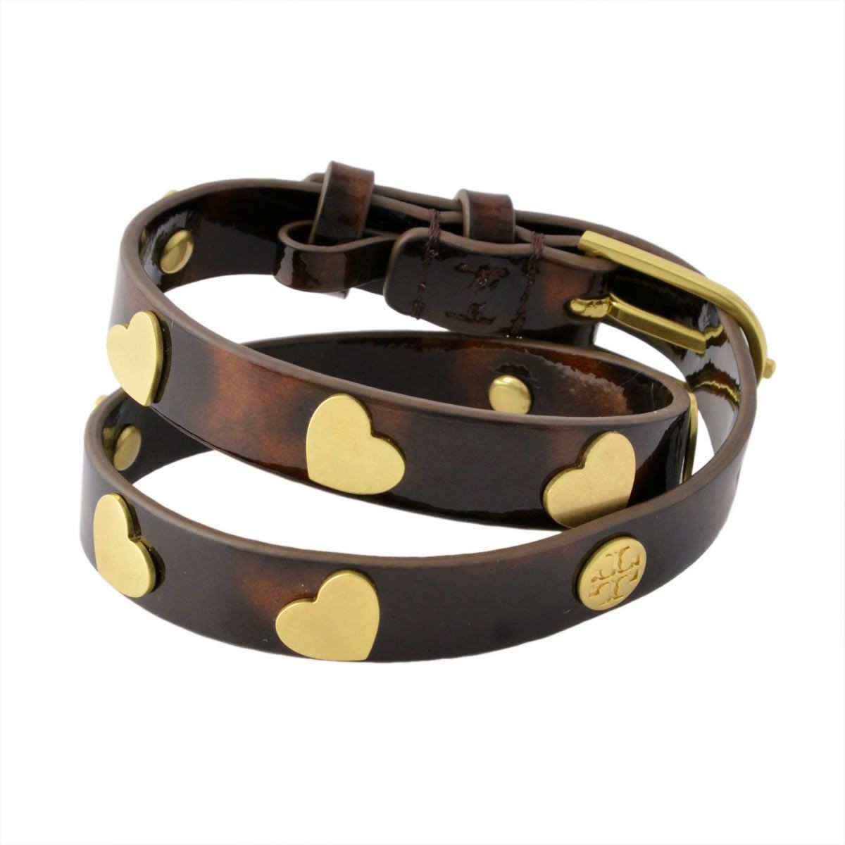 トリーバーチ Tory Burch 34269/218 メタルハートスタッズ ダブルラップ ブレスレット