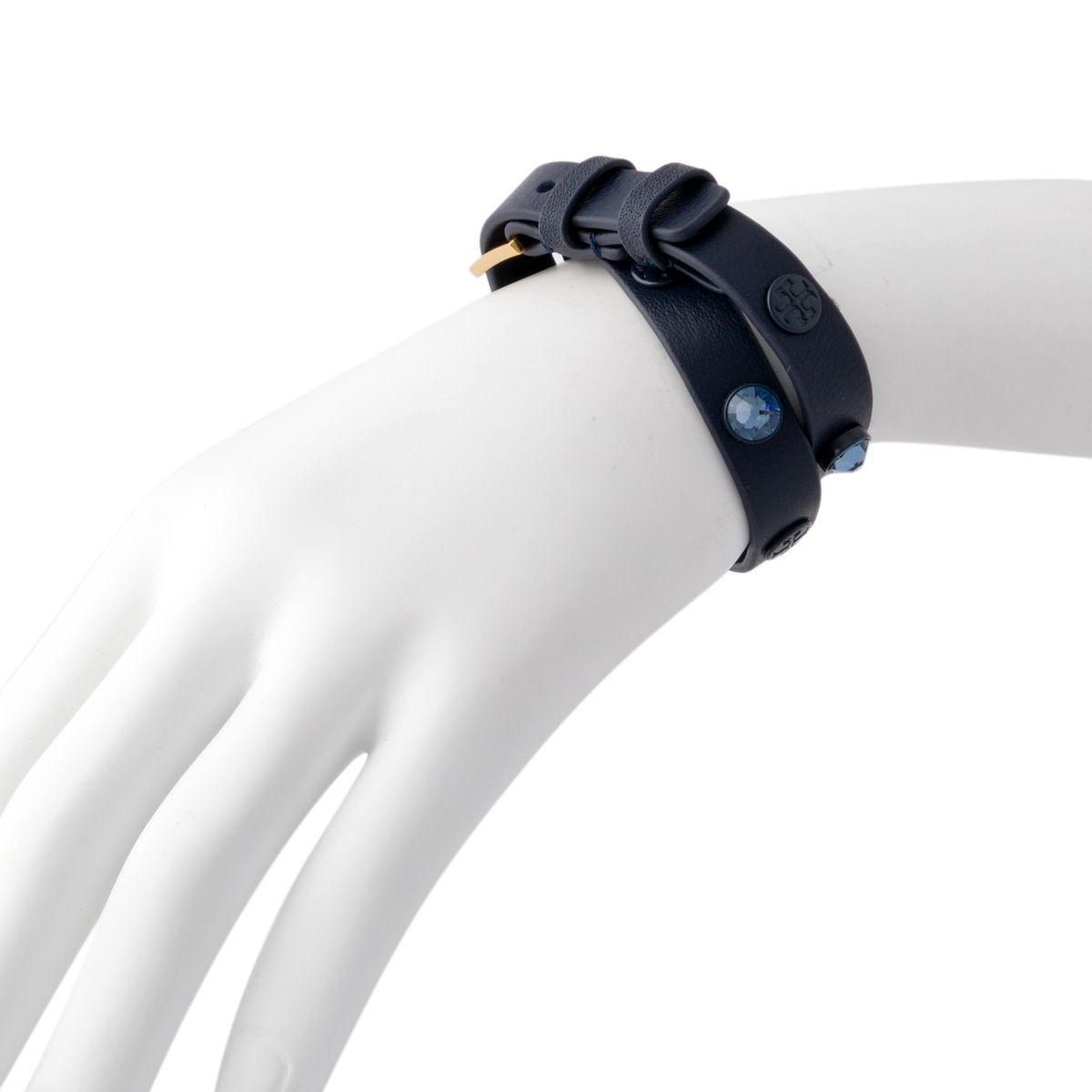 トリーバーチ Tory Burch 34270/435 ダブルラップ クリスタル＆ロゴスタッズ ブレスレット