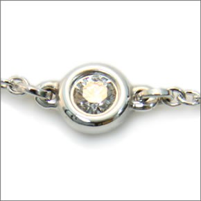 ≪ショッピングバッグ付≫ティファニーダイヤモンド バイ ザ ヤード ブレスレット 0.05ct 7in24944352