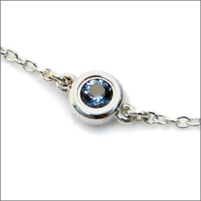 ≪ショッピングバッグ付≫ティファニーカラー バイ ザ ヤード ブレスレット アクアマリン 0.06ct 7in25224833