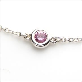 ティファニー  カラー バイ ザ ヤード ブレスレット ピンク サファイヤ スターリング シルバー 0.08ct 7in 25392906
