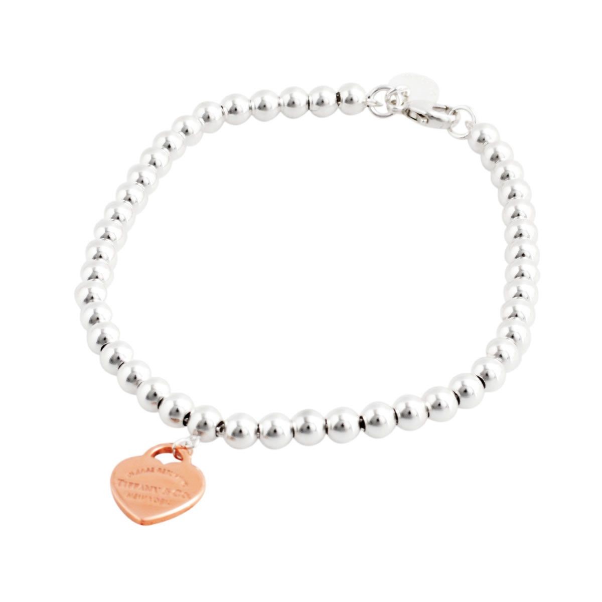 ティファニー TIFFANY&CO 30872541 RTT リターン トゥ ティファニー ビーズ ブレスレット 7in SS/RUBEDO