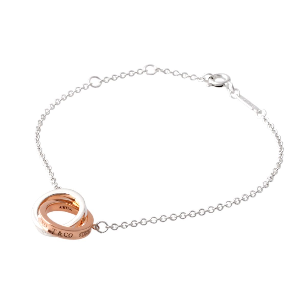 ティファニー TIFFANY&CO 37088412 1837 ダブル インターロッキング ブレスレット ミニ SS/RUBEDO 17.5cm