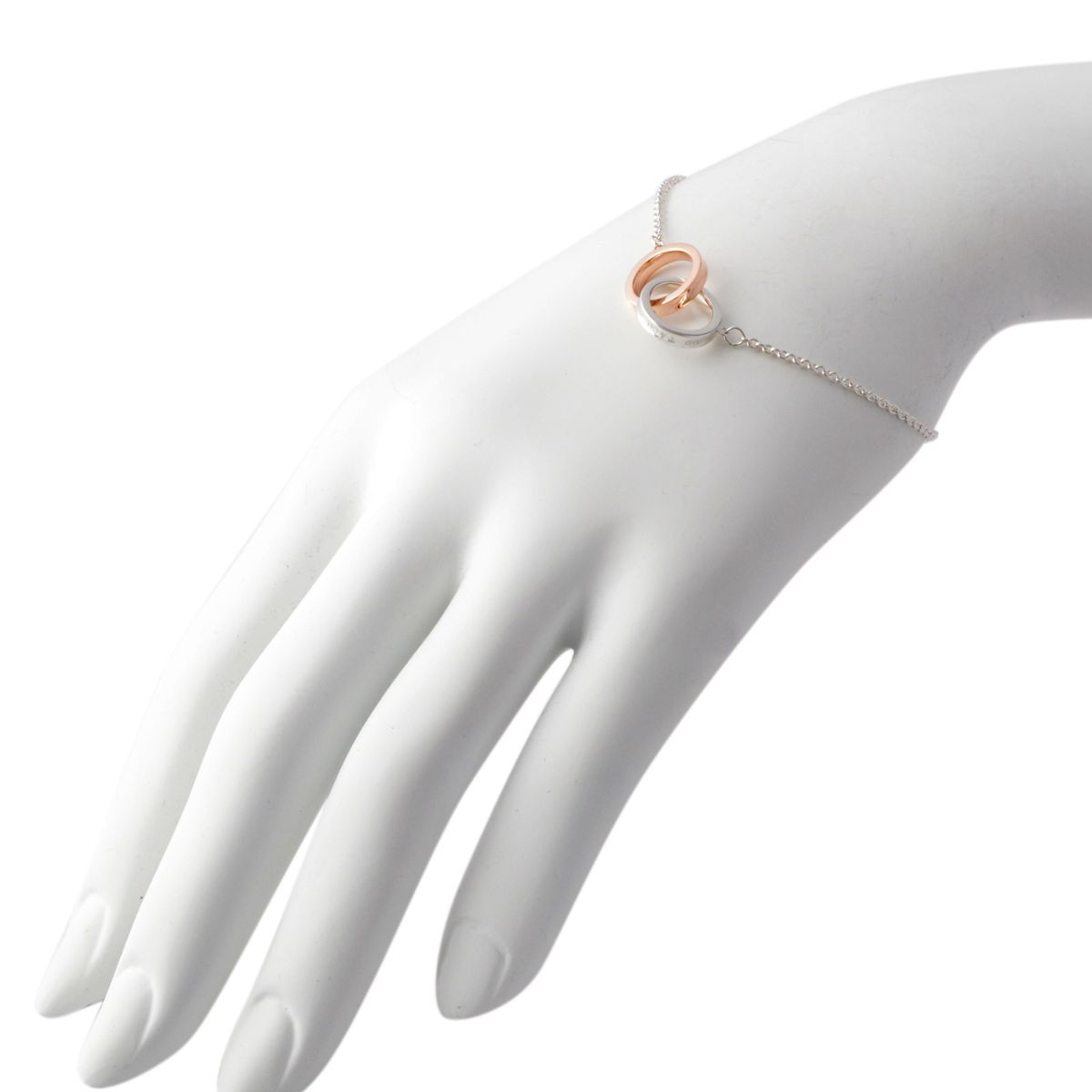 ティファニー TIFFANY&CO 37088412 1837 ダブル インターロッキング ブレスレット ミニ SS/RUBEDO 17.5cm