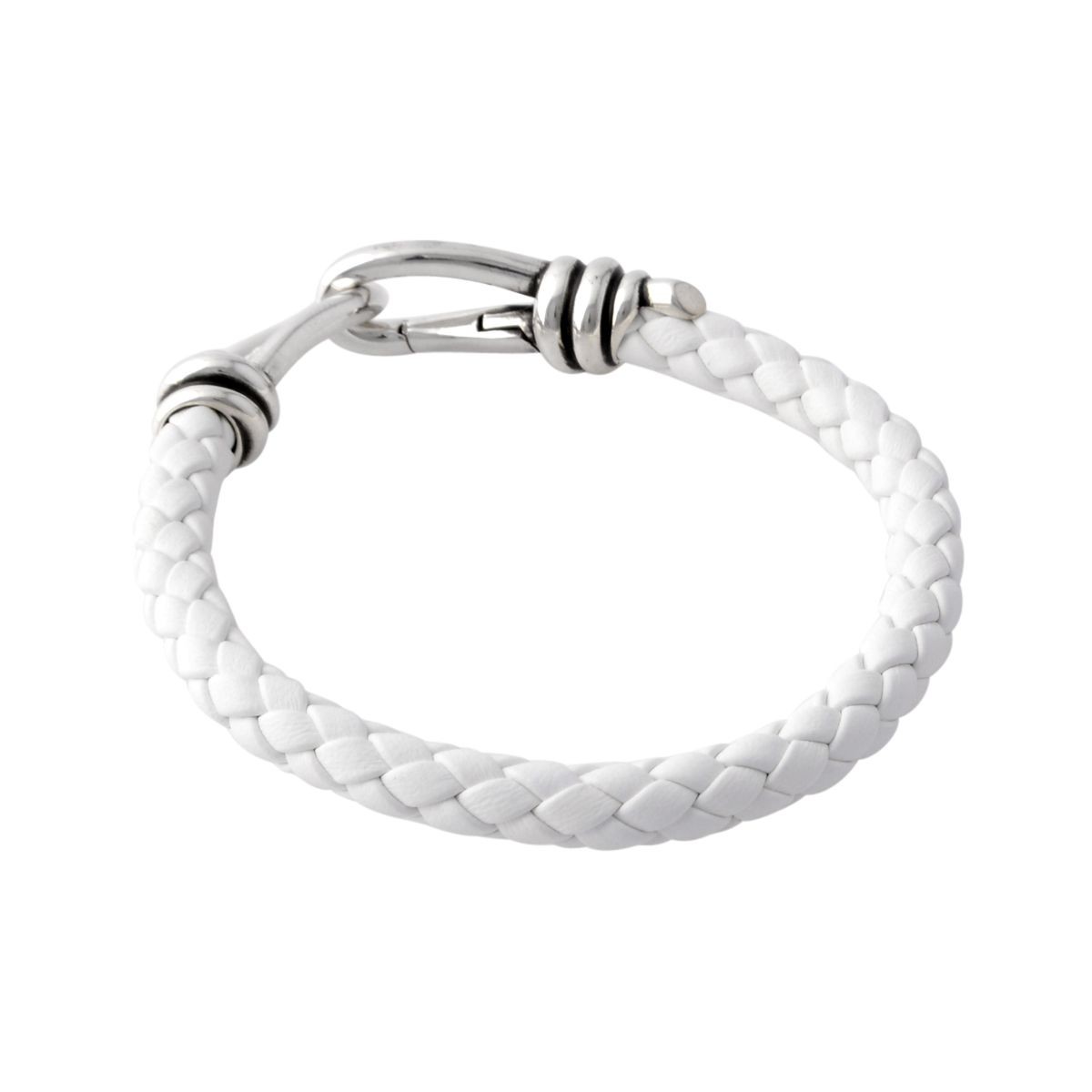 ティファニー TIFFANY&CO 37296694 パロマ・ピカソ ノット ブレスレット ミディアム SS/編み込みレザー 19cm